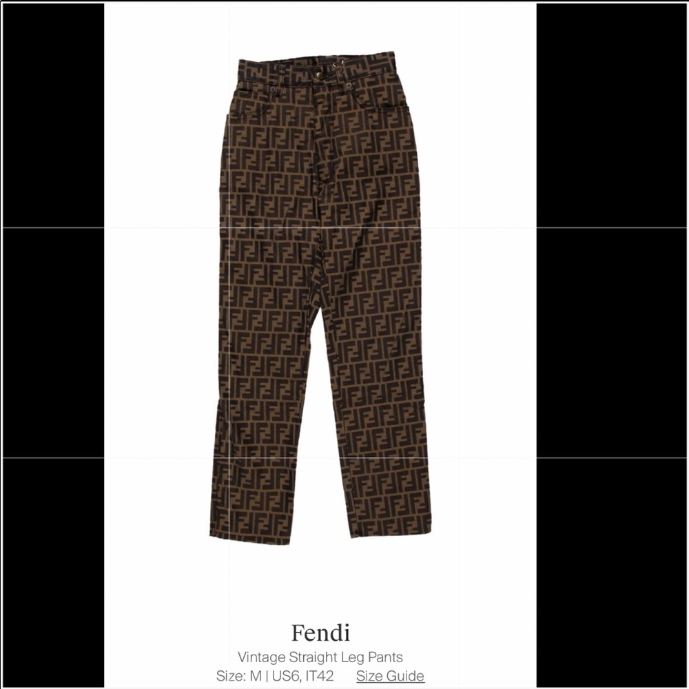 Fendi Zucca straight Capri Pants - authentic